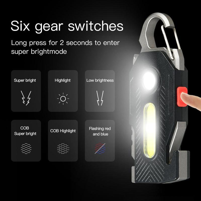 Multifunctional Charging Emergency Light Keychain - Mountain Creations LLC